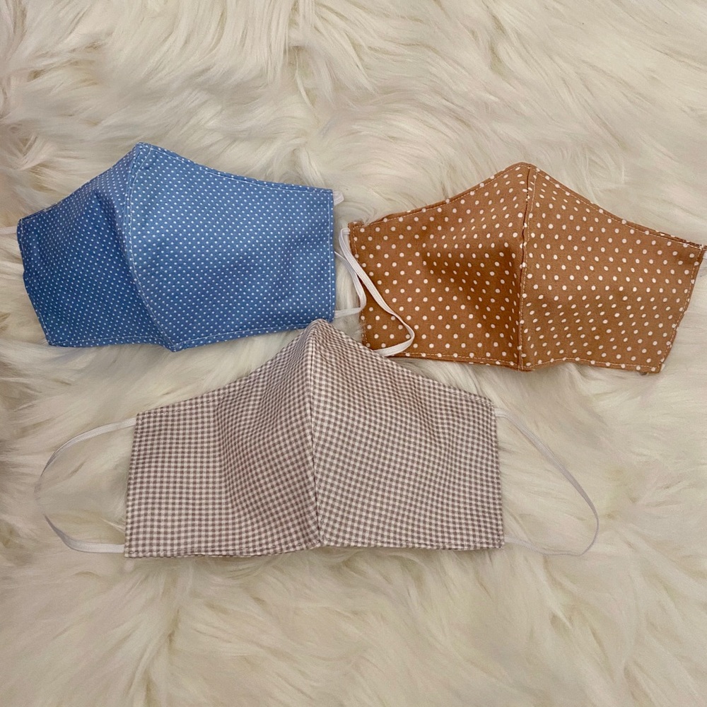 Face Mask 3 pack, Cotton/Cloth/Fabric Washable